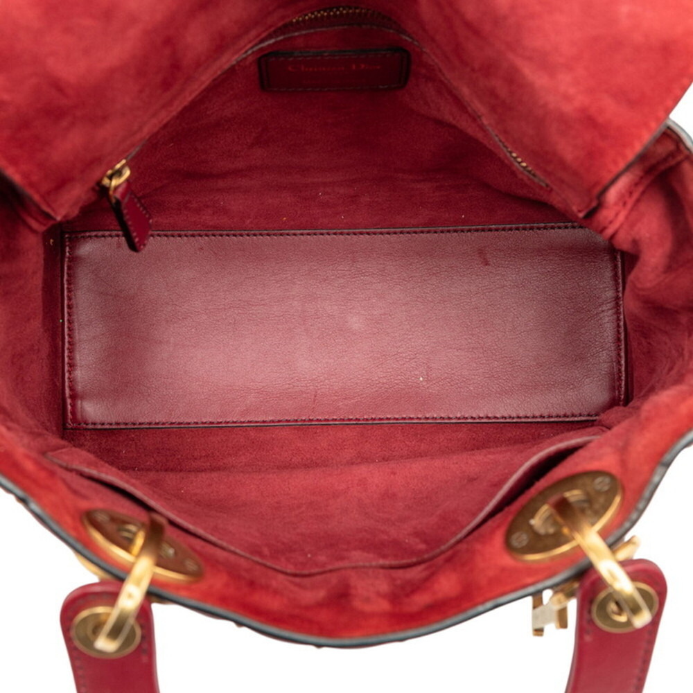CHRISTIAN DIOR Red Leather Shoulder Bag - Picture 4 of 6
